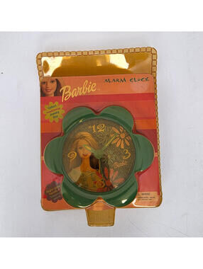 Vintage NEW Collectable Mattel Barbie Analog Alarm Clock 4" Diameter